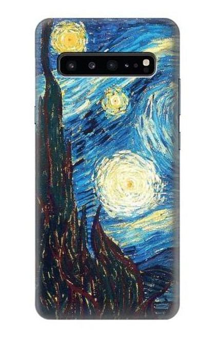 S0582 Van Gogh Starry Nights Etui Coque Housse pour Samsung Galaxy S10 5G