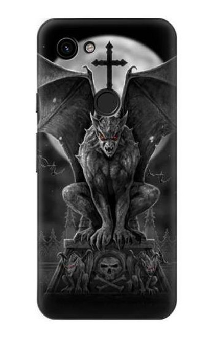 S0850 Gargouille diable démon Etui Coque Housse pour Google Pixel 3a