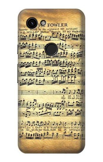 S2667 Fowler Mozart Partitions Etui Coque Housse pour Google Pixel 3a