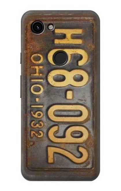 S3228 Millésimé plaque d'immatriculation de voiture Etui Coque Housse pour Google Pixel 3a