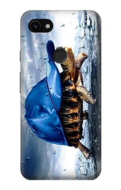 S0084 Tortue sous la pluie Etui Coque Housse pour Google Pixel 3a XL