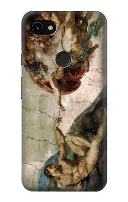 S0179 Michel-Ange Création d'Adam Etui Coque Housse pour Google Pixel 3a XL
