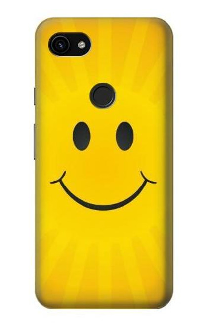 S1146 Sourire Soleil Jaune Etui Coque Housse pour Google Pixel 3a XL