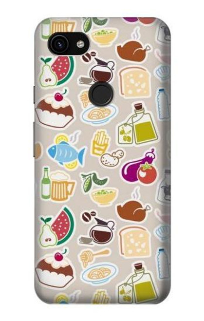 S2321 Aliments et boissons sans soudure Etui Coque Housse pour Google Pixel 3a XL