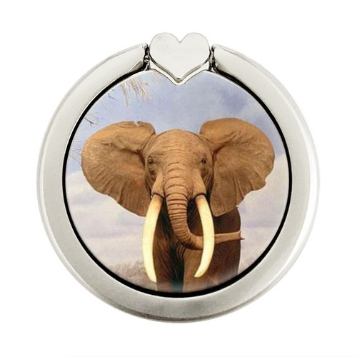 S0310 African Elephant Graphique Porte-Bague et Pop Up Grip doigt Socket Support