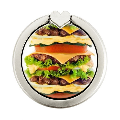 S0790 Hamburger Graphique Porte-Bague et Pop Up Grip doigt Socket Support