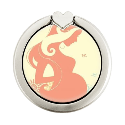 S0815 Pregnant Art Graphique Porte-Bague et Pop Up Grip doigt Socket Support