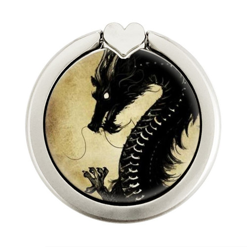S1482 Black Dragon Painting Graphique Porte-Bague et Pop Up Grip doigt Socket Support