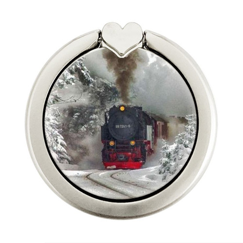 S1509 Steam Train Graphique Porte-Bague et Pop Up Grip doigt Socket Support