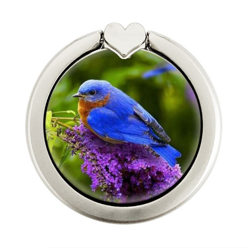 S1565 Bluebird of Happiness Blue Bird Graphique Porte-Bague et Pop Up Grip doigt Socket Support
