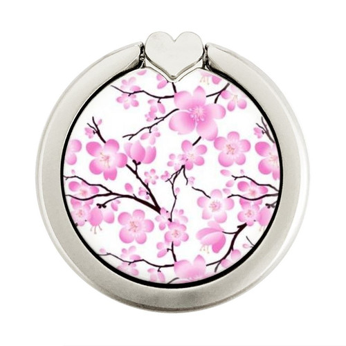 S1972 Sakura Cherry Blossoms Graphique Porte-Bague et Pop Up Grip doigt Socket Support