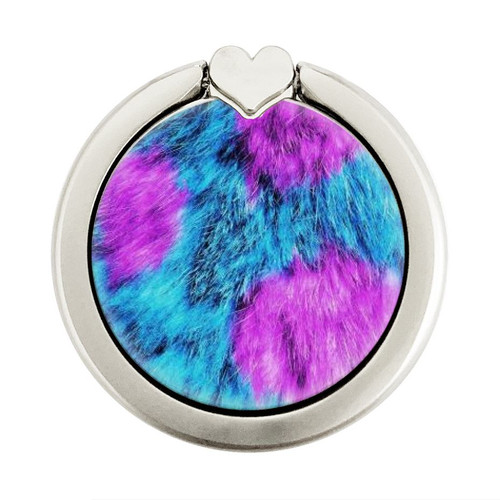 S2757 Monster Fur Skin Pattern Graphic Graphique Porte-Bague et Pop Up Grip doigt Socket Support