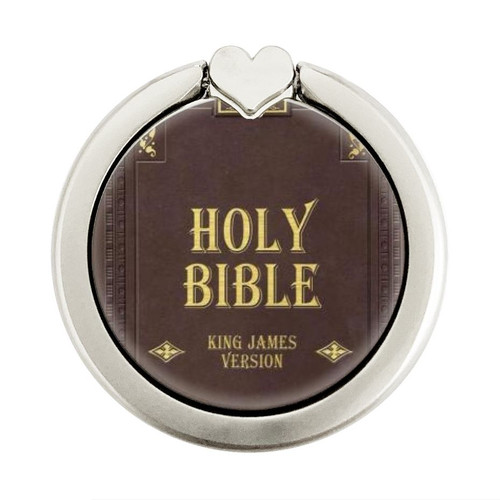 S2889 Holy Bible Cover King James Version Graphique Porte-Bague et Pop Up Grip doigt Socket Support