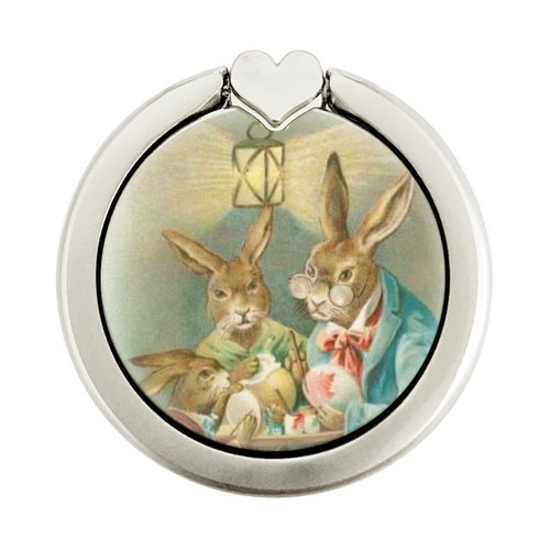 S3164 Easter Rabbit Family Graphique Porte-Bague et Pop Up Grip doigt Socket Support
