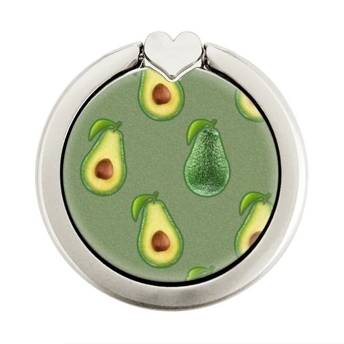 S3285 Avocado Fruit Pattern Graphique Porte-Bague et Pop Up Grip doigt Socket Support