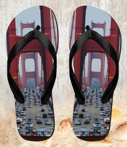 FA0299 Golden Gate Bridge Tongs Sandales Slipper été Plage Flip Flops Unisex