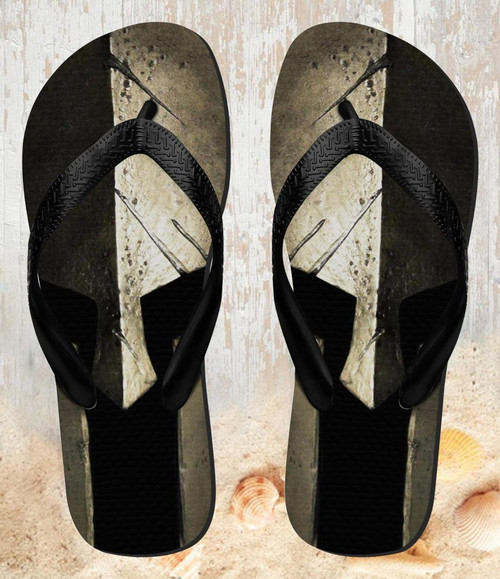 FA0312 Spartan Warrior Helmet Tongs Sandales Slipper été Plage Flip Flops Unisex