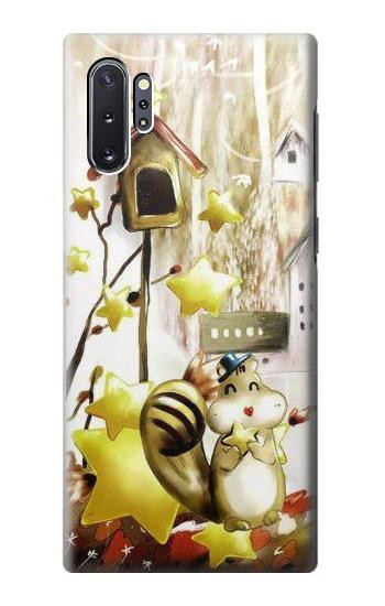 S0109 Cute Squirrel Cartoon Etui Coque Housse pour Samsung Galaxy Note 10 Plus