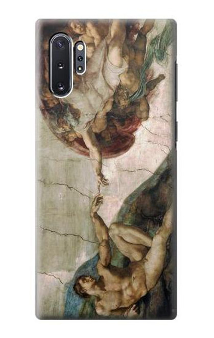 S0179 Michelangelo Creation of Adam Etui Coque Housse pour Samsung Galaxy Note 10 Plus