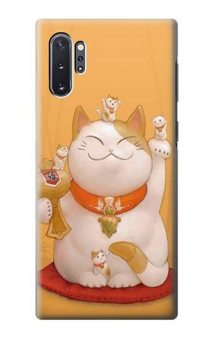 S1217 Maneki Neko Lucky Cat Etui Coque Housse pour Samsung Galaxy Note 10 Plus