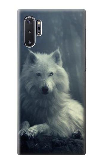 S1516 White Wolf Etui Coque Housse pour Samsung Galaxy Note 10 Plus