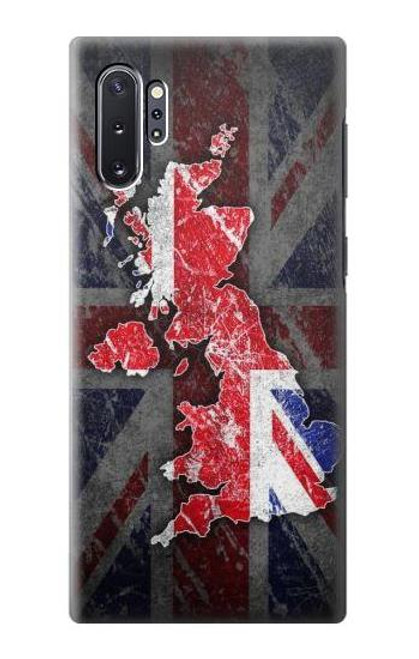 S2936 UK British Flag Map Etui Coque Housse pour Samsung Galaxy Note 10 Plus