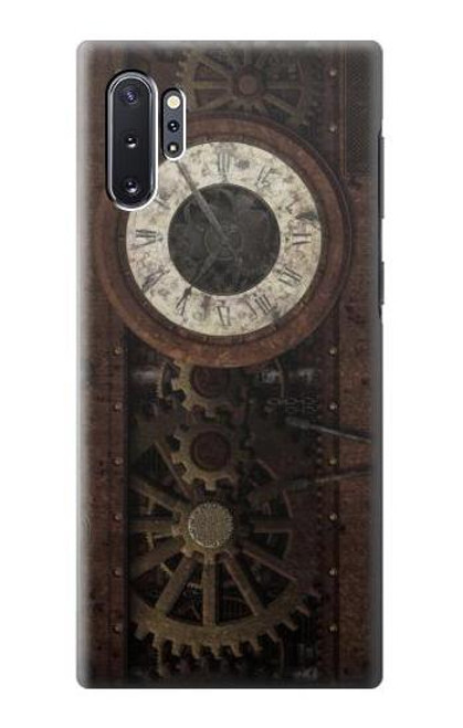 S3221 Steampunk Clock Gears Etui Coque Housse pour Samsung Galaxy Note 10 Plus