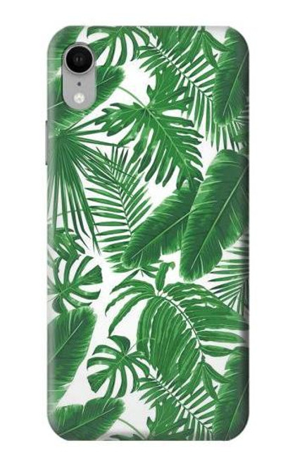 S3457 Paper Palm Monstera Etui Coque Housse pour iPhone XR
