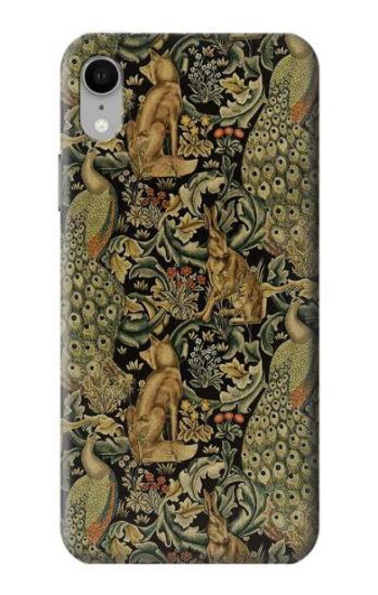 S3661 William Morris Forest Velvet Etui Coque Housse pour iPhone XR