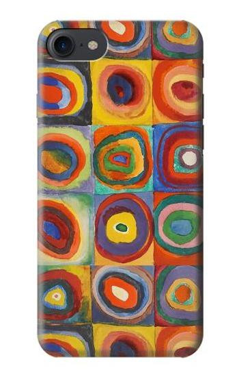 S3409 Squares Concentric Circles Etui Coque Housse pour iPhone 7, iPhone 8