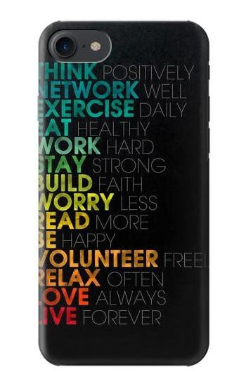 S3523 Think Positive Words Quotes Etui Coque Housse pour iPhone 7, iPhone 8