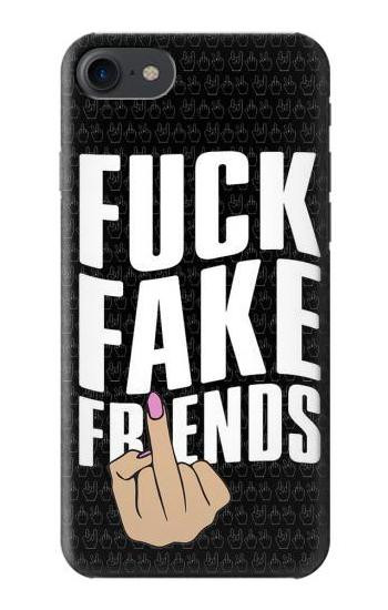 S3598 Middle Finger Fuck Fake Friend Etui Coque Housse pour iPhone 7, iPhone 8