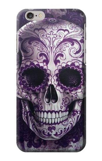 S3582 Purple Sugar Skull Etui Coque Housse pour iPhone 6 Plus, iPhone 6s Plus