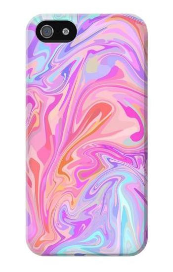 S3444 Digital Art Colorful Liquid Etui Coque Housse pour iPhone 5 5S SE