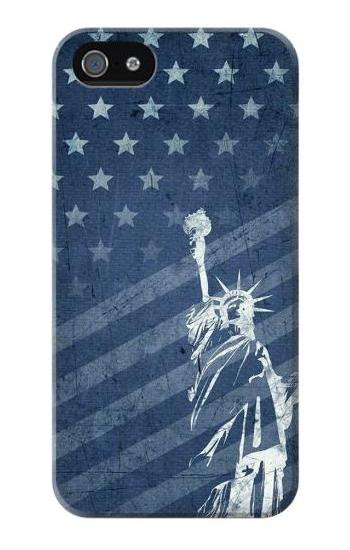 S3450 US Flag Liberty Statue Etui Coque Housse pour iPhone 5 5S SE
