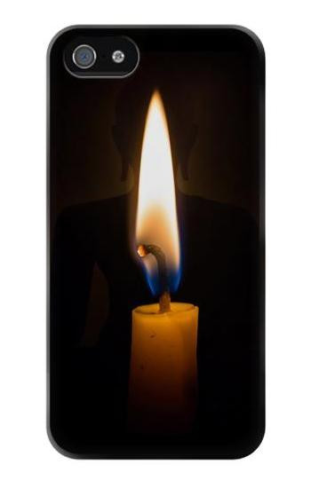 S3530 Buddha Candle Burning Etui Coque Housse pour iPhone 5 5S SE