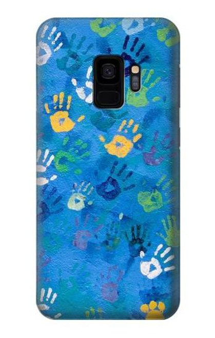 S3403 Hand Print Etui Coque Housse pour Samsung Galaxy S9
