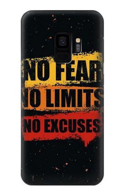 S3492 No Fear Limits Excuses Etui Coque Housse pour Samsung Galaxy S9