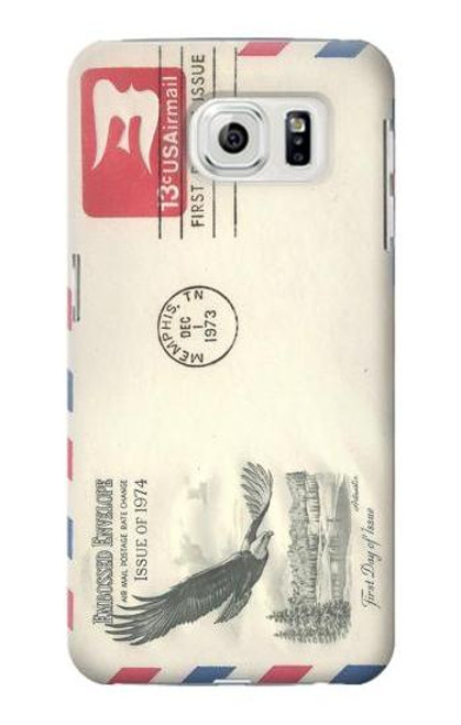 S3551 Vintage Airmail Envelope Art Etui Coque Housse pour Samsung Galaxy S7 Edge