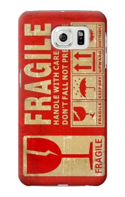 S3552 Vintage Fragile Label Art Etui Coque Housse pour Samsung Galaxy S7 Edge