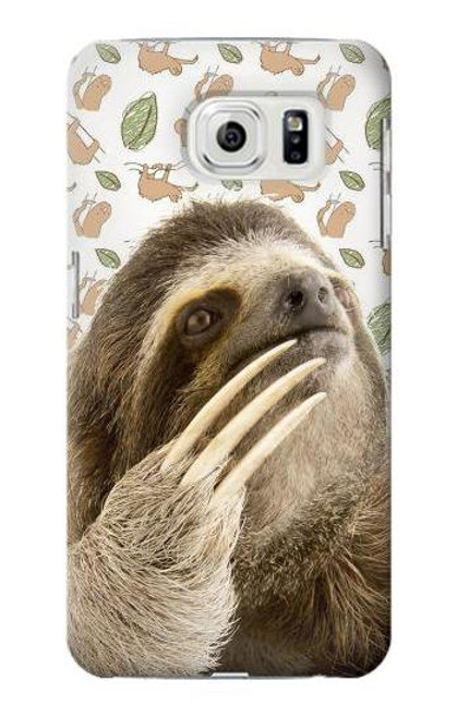 S3559 Sloth Pattern Etui Coque Housse pour Samsung Galaxy S7 Edge
