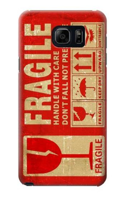 S3552 Vintage Fragile Label Art Etui Coque Housse pour Samsung Galaxy S6 Edge Plus