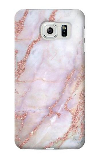 S3482 Soft Pink Marble Graphic Print Etui Coque Housse pour Samsung Galaxy S6