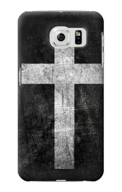 S3491 Christian Cross Etui Coque Housse pour Samsung Galaxy S6