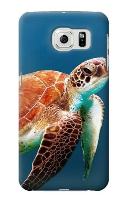 S3497 Green Sea Turtle Etui Coque Housse pour Samsung Galaxy S6