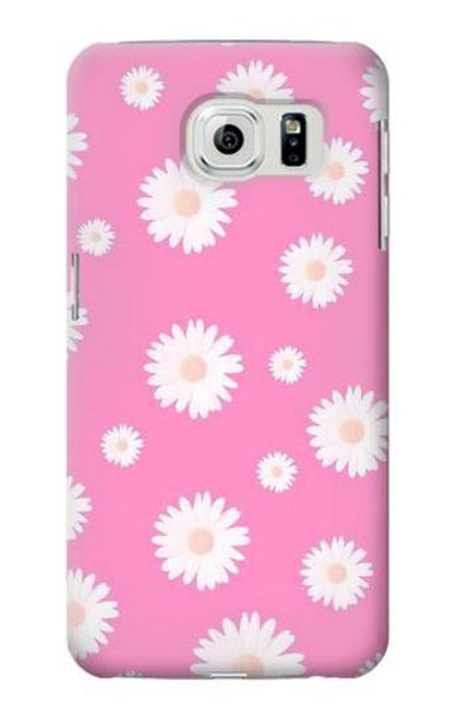 S3500 Pink Floral Pattern Etui Coque Housse pour Samsung Galaxy S6