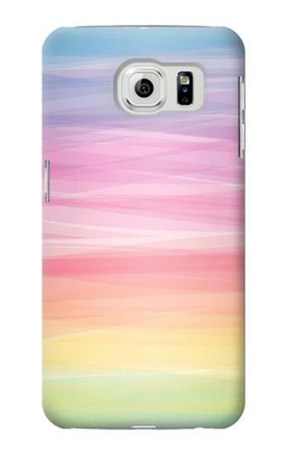 S3507 Colorful Rainbow Pastel Etui Coque Housse pour Samsung Galaxy S6