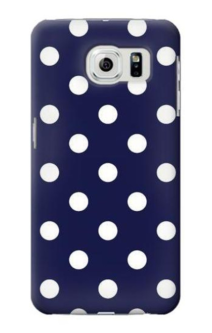 S3533 Blue Polka Dot Etui Coque Housse pour Samsung Galaxy S6