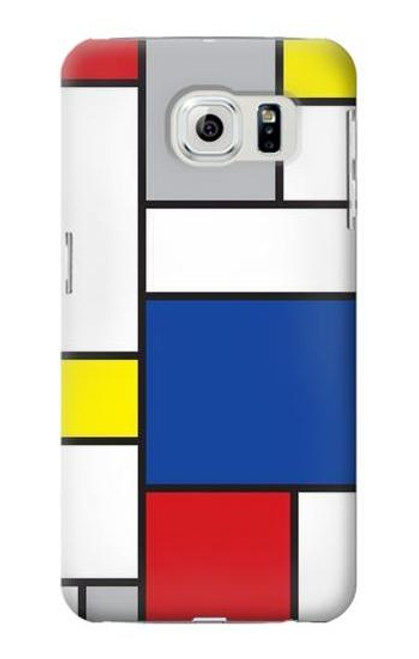 S3536 Modern Art Etui Coque Housse pour Samsung Galaxy S6