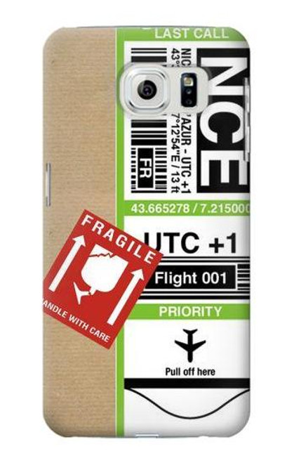 S3543 Luggage Tag Art Etui Coque Housse pour Samsung Galaxy S6